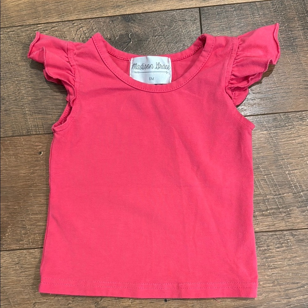 Madison Pink Flutter Sleeve Tee
